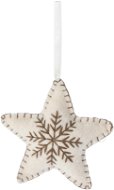 H&L Závěsná vánoční dekorace Hvězda, 10 cm, smetanová - Vánoční ozdoby