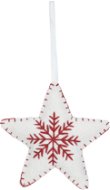 H&L Závěsná vánoční dekorace Hvězda, 10 cm, bílá - Vánoční ozdoby