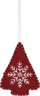 H&L Závěsná vánoční dekorace Strom, 10 cm, červená - Vánoční ozdoby