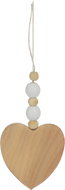 H&L Christmas decorations - Hanging heart, white/natural, 2 pcs - Christmas Ornaments