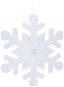 Vánoční osvětlení H&L Sněhová vločka LED Hangdeco, 35 cm, filc, bílá - Vánoční osvětlení