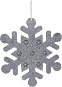 H&L Sněhová vločka LED Hangdeco, 35 cm, filc, stříbrná - Vánoční osvětlení