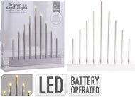 H&L Vánoční svícen 9 světel, stříbrný - Christmas Candlestick