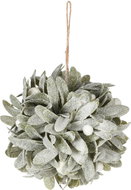 H&L Christmas decoration - hanging decorative ball Leaf, white berries, 11 cm - Christmas Decoration