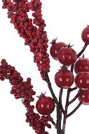 H&L Větvička s bobulemi 37 cm, červená, mix jeřabin - Vánoční dekorace