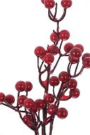 H&L Větvička s bobulemi 37 cm, červená, malé jeřabiny - Vánoční dekorace