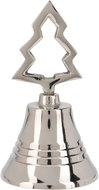 H&L Stříbrný vánoční zvonek 10 cm, stromek - Christmas Decoration