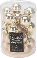 H&L Set of Christmas glass ornaments 24 pcs 2,5 cm glossy / matt gold - Christmas Ornaments