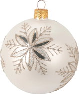 H&L Christmas ornament ball 8 cm, blown glass, pearl flakes - Christmas Ornaments