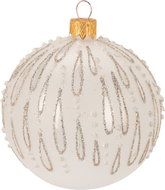 H&L Christmas ornament ball 8 cm, blown glass, transparent drops - Christmas Ornaments