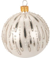 H&L Christmas ornament ball 8 cm, blown glass, pearl drops - Christmas Ornaments