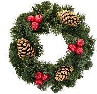 Christmas Wreath Dommio Věnec zelený zdobený jablíčky O30 cm - Vánoční věnec
