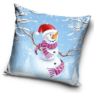 Carbotex Christmas cover Snowman with hat 40 × 40 cm - Pillowcase