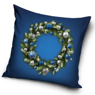 Carbotex Christmas wreath Christmas wreath blue 40 × 40 cm - Pillowcase