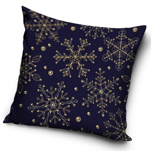 Carbotex Christmas cover Snowflake with pearls 40 × 40 cm - Pillowcase - Main image