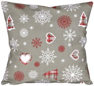 Forbyt Christmas cover cotton heart 40 × 40 cm - Pillowcase