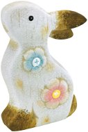 Dommio Zajíček keramický s květinami 15,5 cm - Velikonoční dekorace