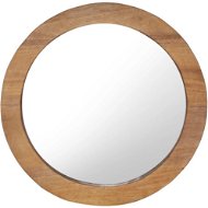 Shumee Nástenné okrúhle 60 cm teak - Zrkadlo
