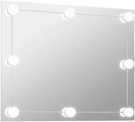Shumee Nástěnné bez rámu s LED osvětlením obdélníkové sklo - Zrcadlo