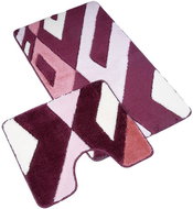 BELLATEX Koupelnová sada - Micro 60 × 100 + 60 × 50 950/025 N modrý list v rámu - Bath Mat