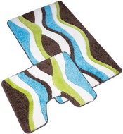 BELLATEX Koupelnová sada - Micro 60 × 100 + 60 × 50 950/027 N modrá spirála - Bath Mat