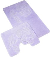 BELLATEX Koupelnová sada - Micro 60 × 100 + 60 × 50 950/040 N zelený list v rámu - Bath Mat