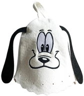 SOTRA Sauna cap Pluto with embroidery, 100% wool - Sauna Hat