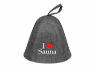 Sotra Klobouk do sauny I LOVE sauna, 100% vlna - Sauna Hat