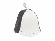Sotra Klobouk do sauny MIX bílo-šedý, 100% vlna - Sauna Hat