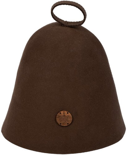 Sotra Sauna Hat Brown, 100% Fine Australian Merino Wool - Sauna Hat - Main image