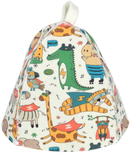Sotra Children's Wool Felt Sauna Hat Animal Heroes - Sauna Hat - Main image