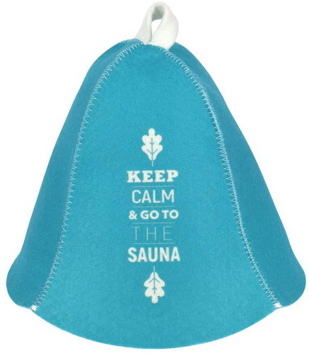 Sotra Felt Sauna Hat Keep calm, blue wave - Sauna Hat - Main image