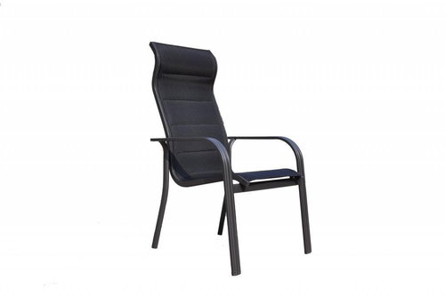 DIMENZA Garden furniture set VADUZ, black 1 table + 6 chairs - Garden Furniture - Main image