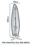Plachta na záhradný nábytok DIMENZA Obal ochranný na slnečník s priemerom 300-400 cm - Plachta na zahradní nábytek