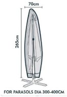 DIMENZA Obal ochranný na slnečník s priemerom 300-400 cm - Plachta na záhradný nábytok