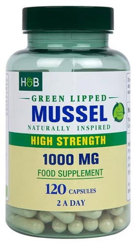 Holland & Barrett Green lipped mussel, 120 capsules - Dietary Supplement - Main image