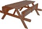ROJAPLAST – Súprava záhradného nábytku PIKNIK, morená borovica - 180 cm - Záhradný nábytok