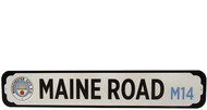 FotbalFans Cedule Manchester City FC, Maine Road, plech+MDF, 65 × 12 cm - Sign