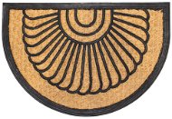 Home Element Rohožka z kokosových vláken půlkruh, 40 × 60 cm, Kytička - Rohožka