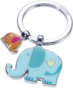 TROIKA Elephants, coloured, 2 pendants - Keychain