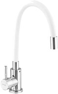 MIXXUS Dřezová baterie s flexi výtokem SUS-011 CHROME REFL.WHITE, bílá - Tap