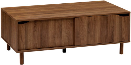 5five Simply Smart Coffee table with closed shelves SLIDY, dark wood - Coffee Table - Main image
