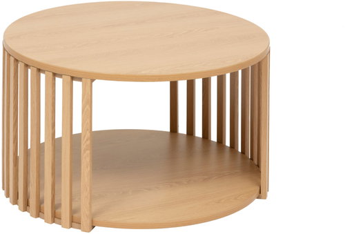 5five Simply Smart Round coffee table with slats SLAT, 60 cm - Coffee Table - Main image