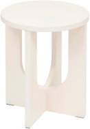 Atmosphera Round coffee table BLOOM, diameter 40 cm, white - Coffee Table