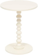 Atmosphera Folding table ALIX with decorative leg, diameter 38 cm, white - Coffee Table