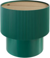 Atmosphera Folding table with storage space ENOLA, round, diameter 38,5 cm, green - Coffee Table