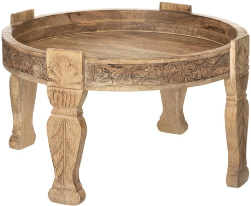Atmosphera Coffee table, wooden, diameter 74 cm, beige - Coffee Table - Main image