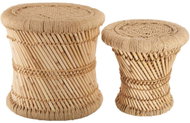 Atmosphera Stool set - two stools made of jute and bamboo - Coffee Table