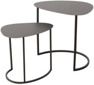 Boltze Home Set of 2 storage tables JERRY, drop-shaped, metal, grey - Coffee Table