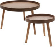Home Styling Collection Set of storage tables, diameter 60 cm, diameter 38 cm, brown - Coffee Table